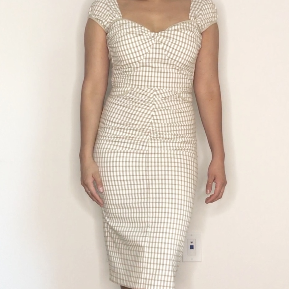 Vintage 1980s Gingham Dress Made in USA
